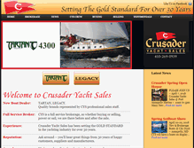 Tablet Screenshot of crusaderyachts.com